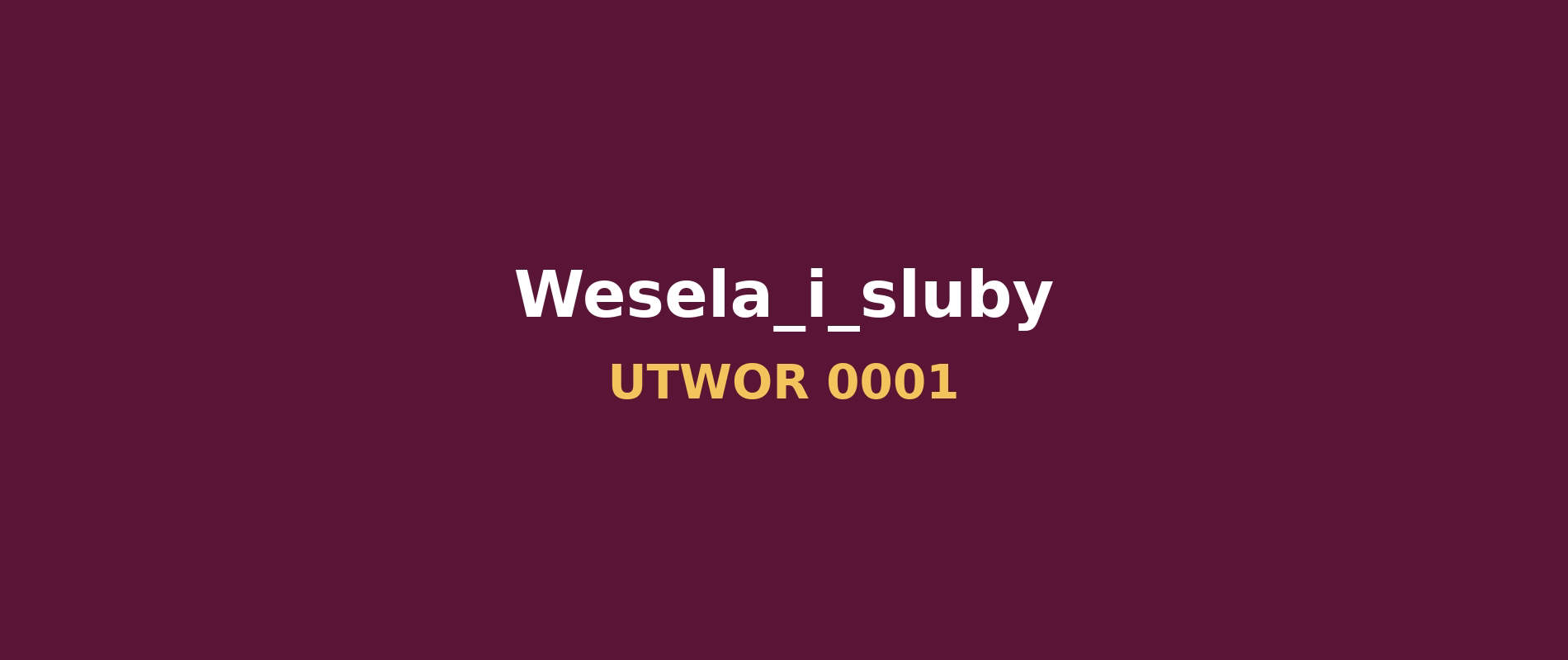 Baner piosenki weselnej